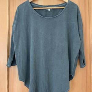 adriano goldschmied top cotton front, silk back, S